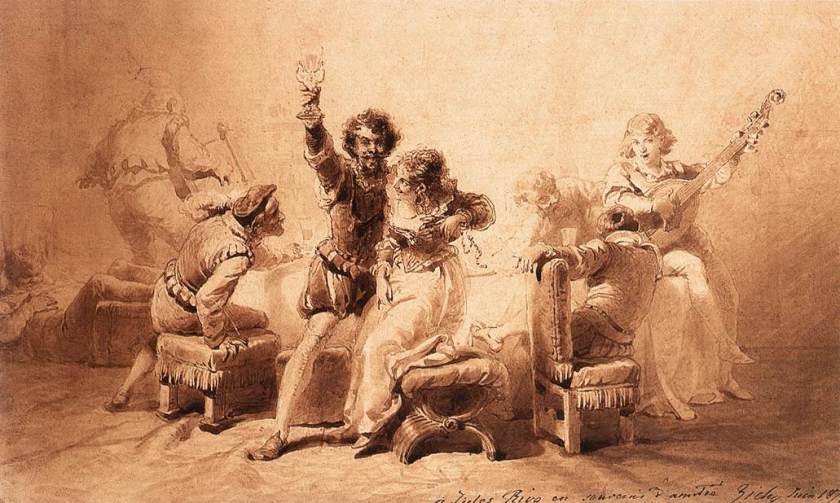 Drinking Song by Mihaly Zichy, 1874